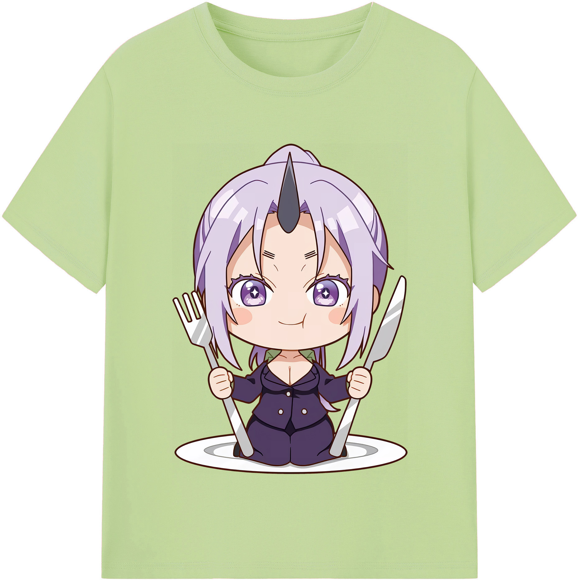 （画像用） 転スラ Regarding Reincarnated to Slime 綿100％半袖Tシャツ（フロントプリント）